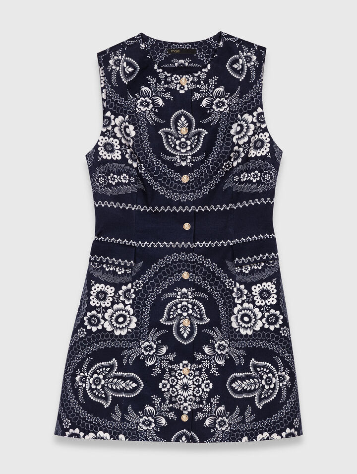 Vestido recto estampado
