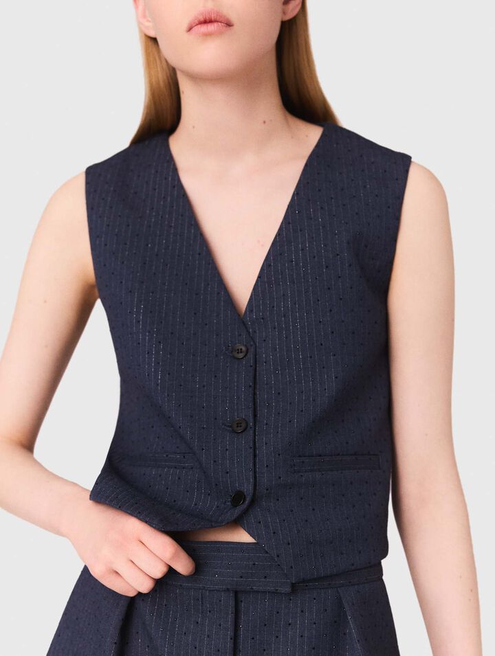 Chaqueta de traje con strass