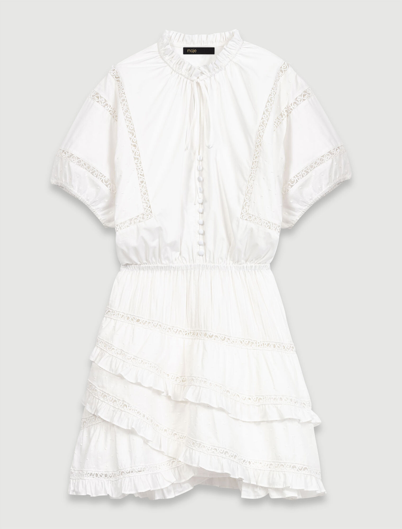 Vestido corto bordado