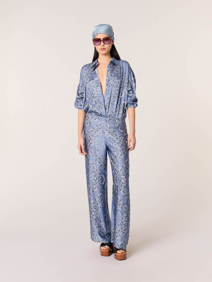 Pantalón estampado fluido