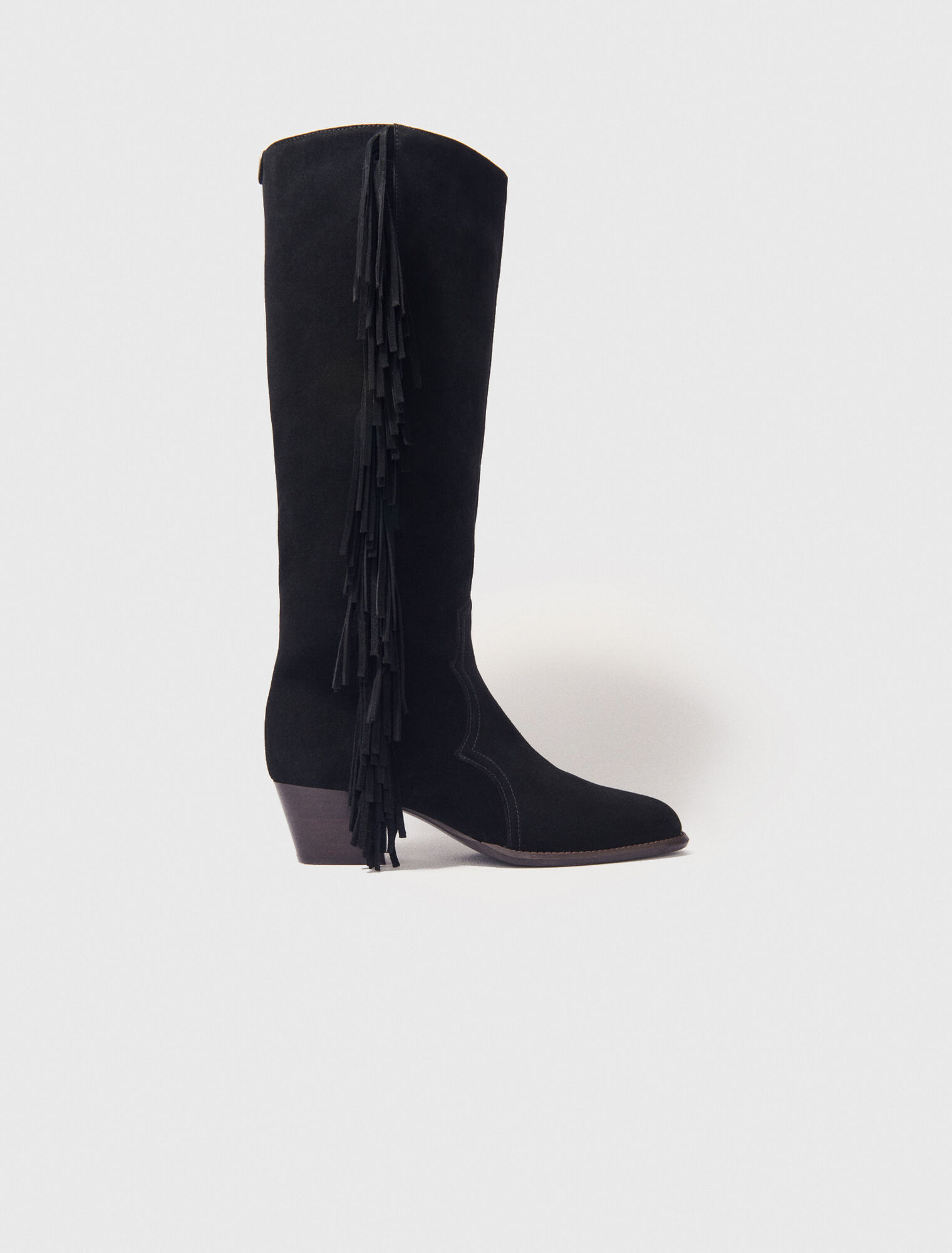 Botas de vaquero de ante con flecos