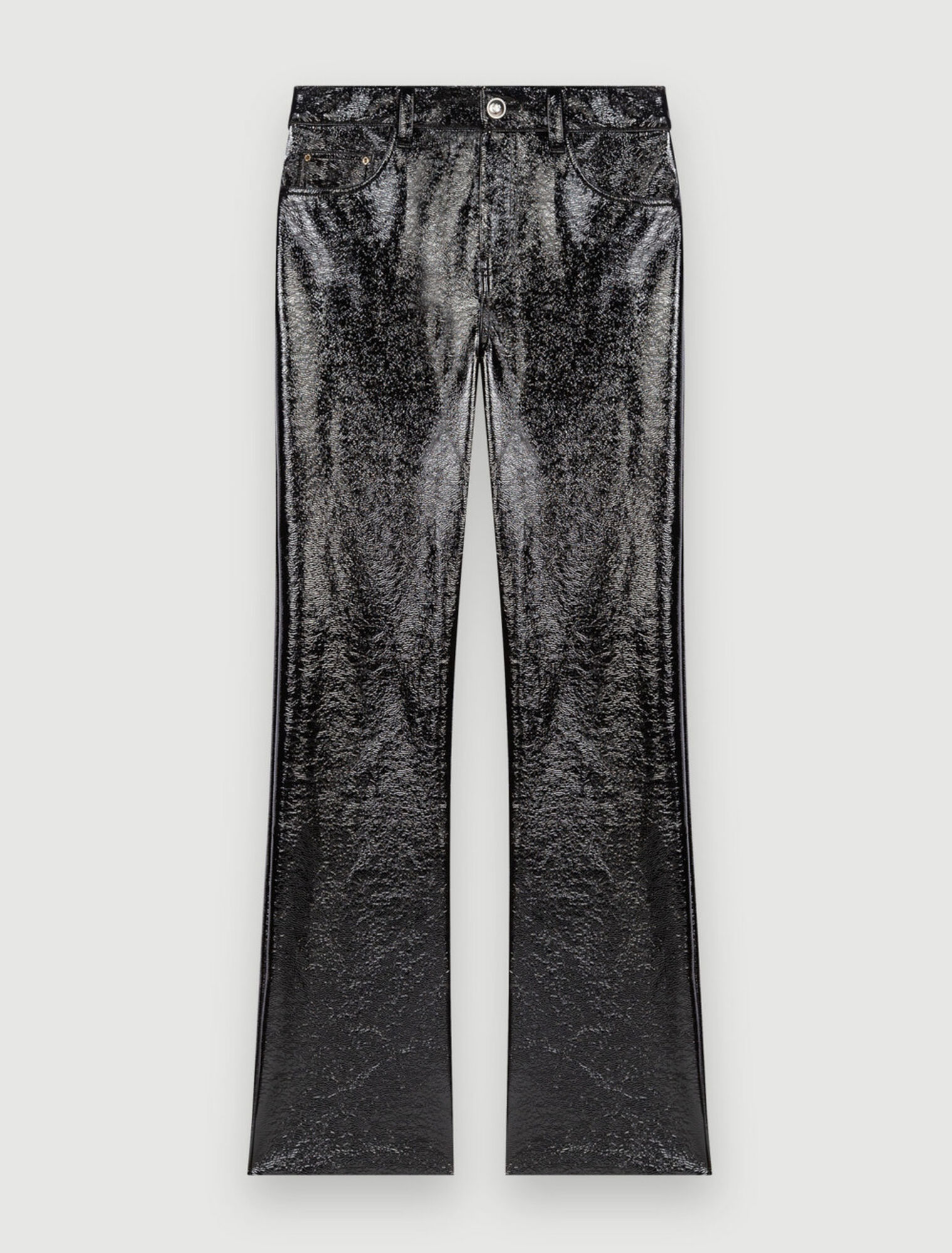 Pantalones acampanados de vinilo