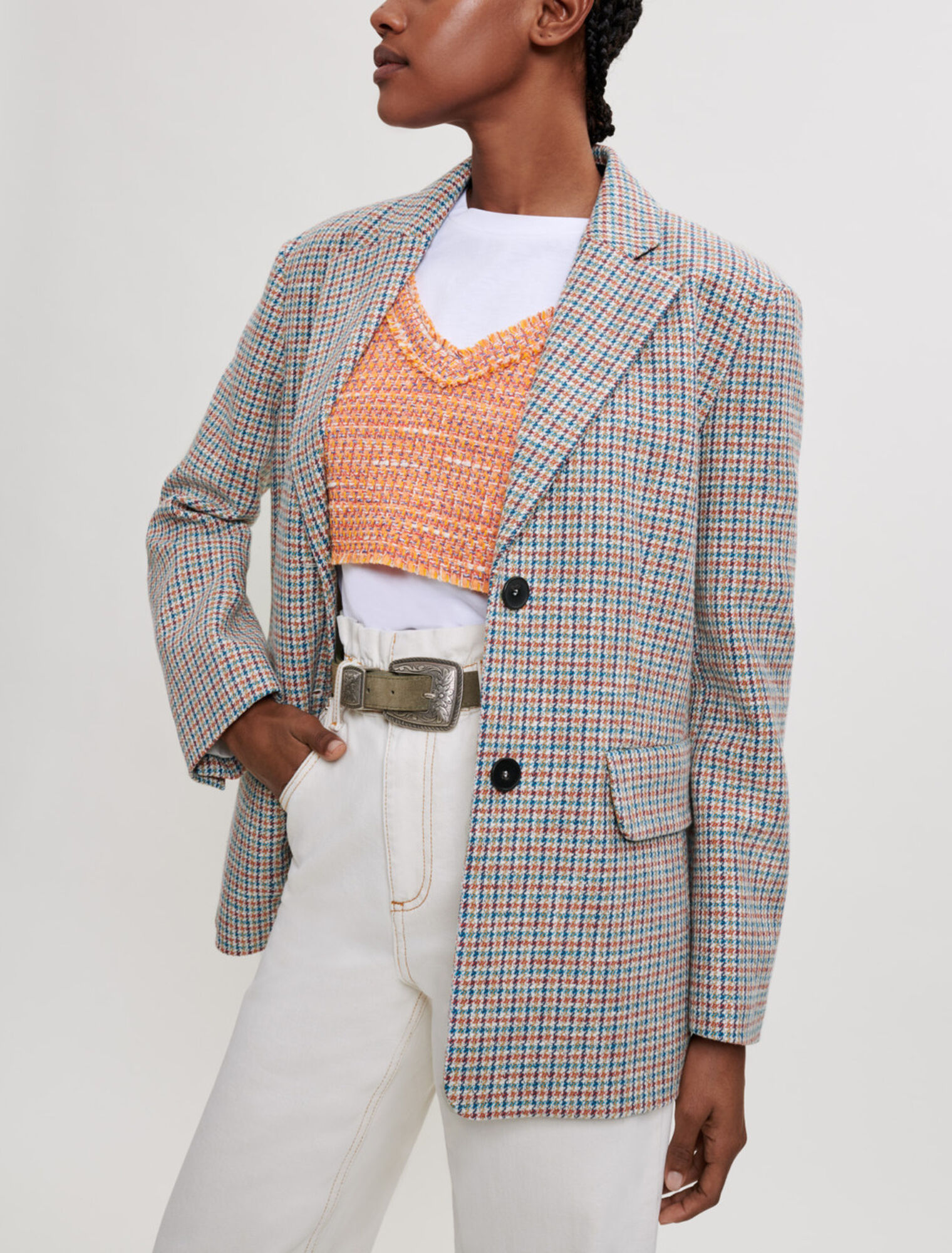 Chaqueta de traje con estampado