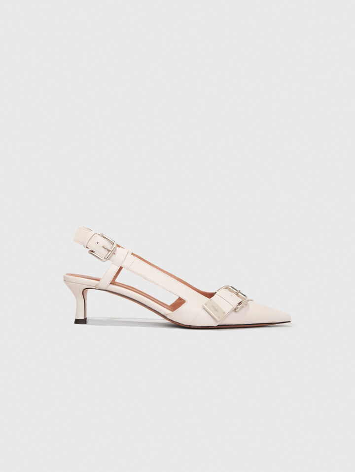 Tacones slingback con doble hebilla