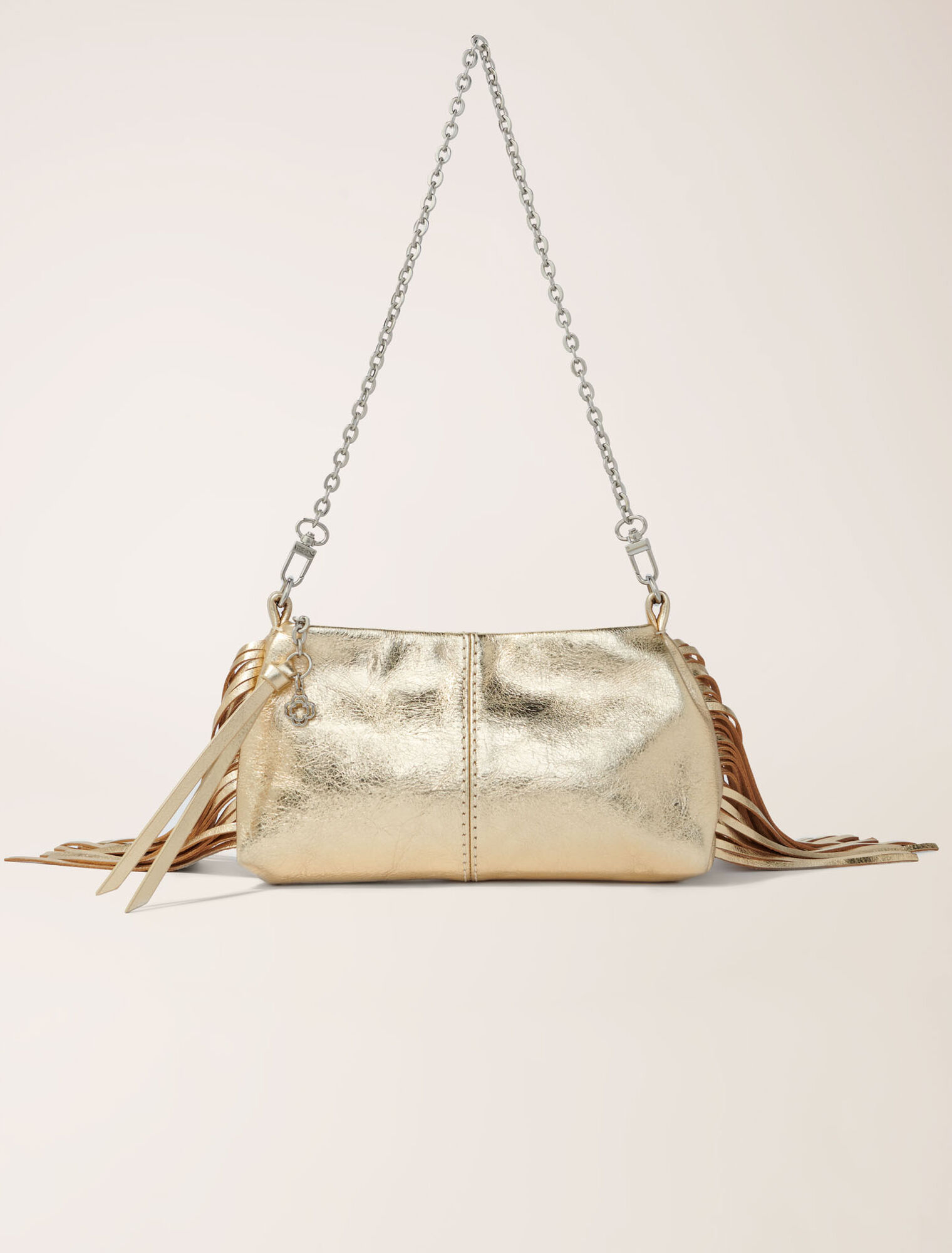 Bolso Miss M pouch piel metalizada