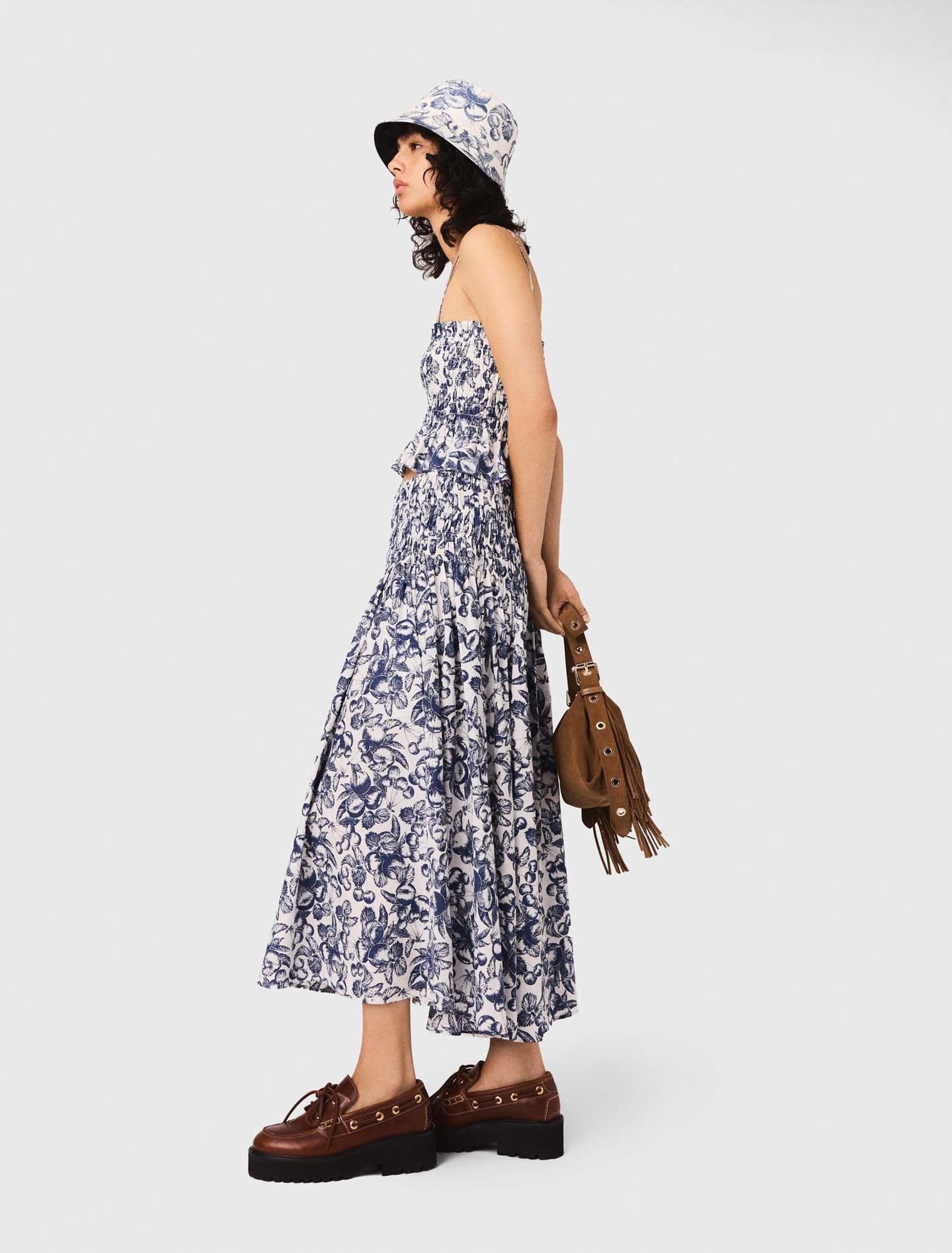Falda larga estampada