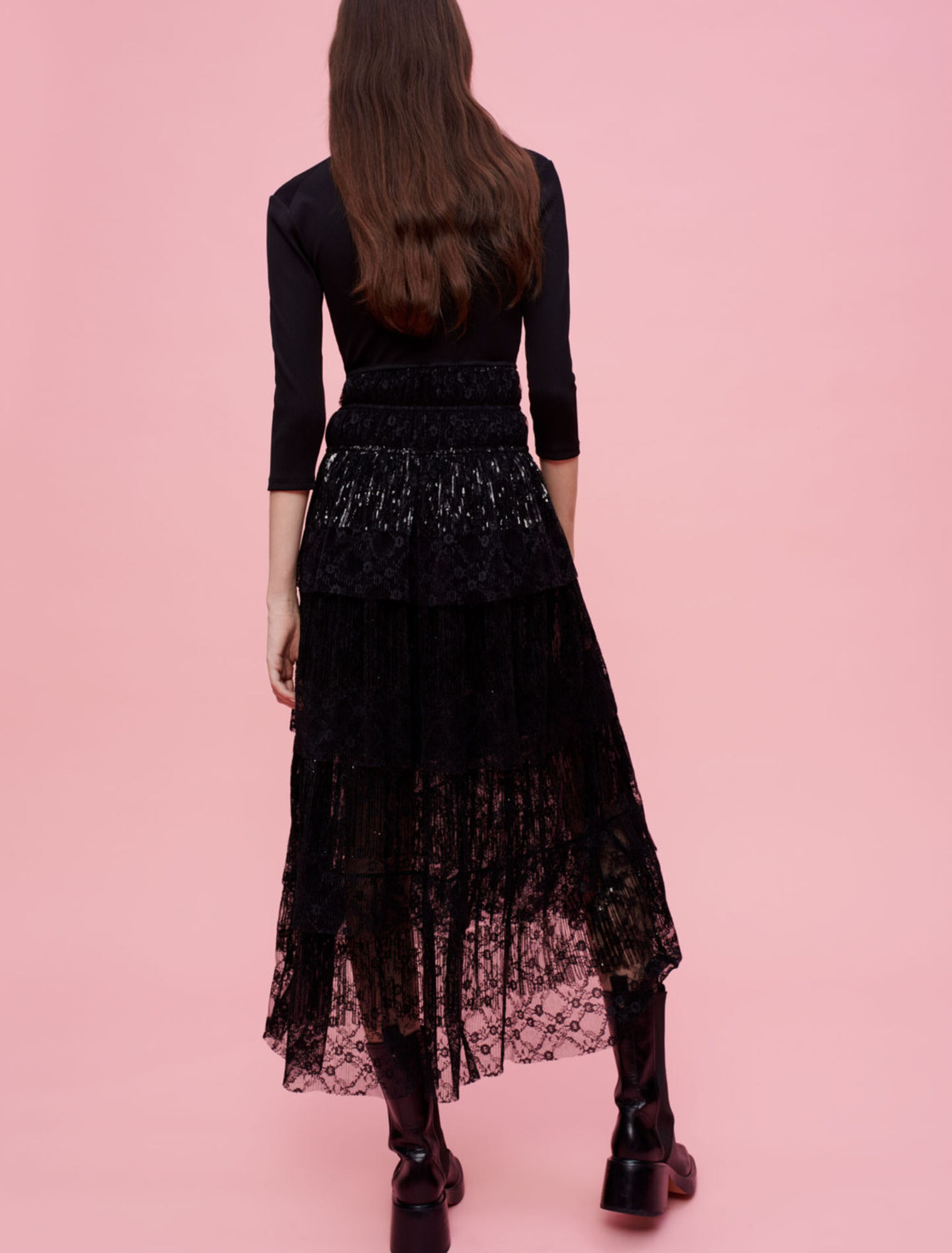 Vestido de encaje de lentejuelas