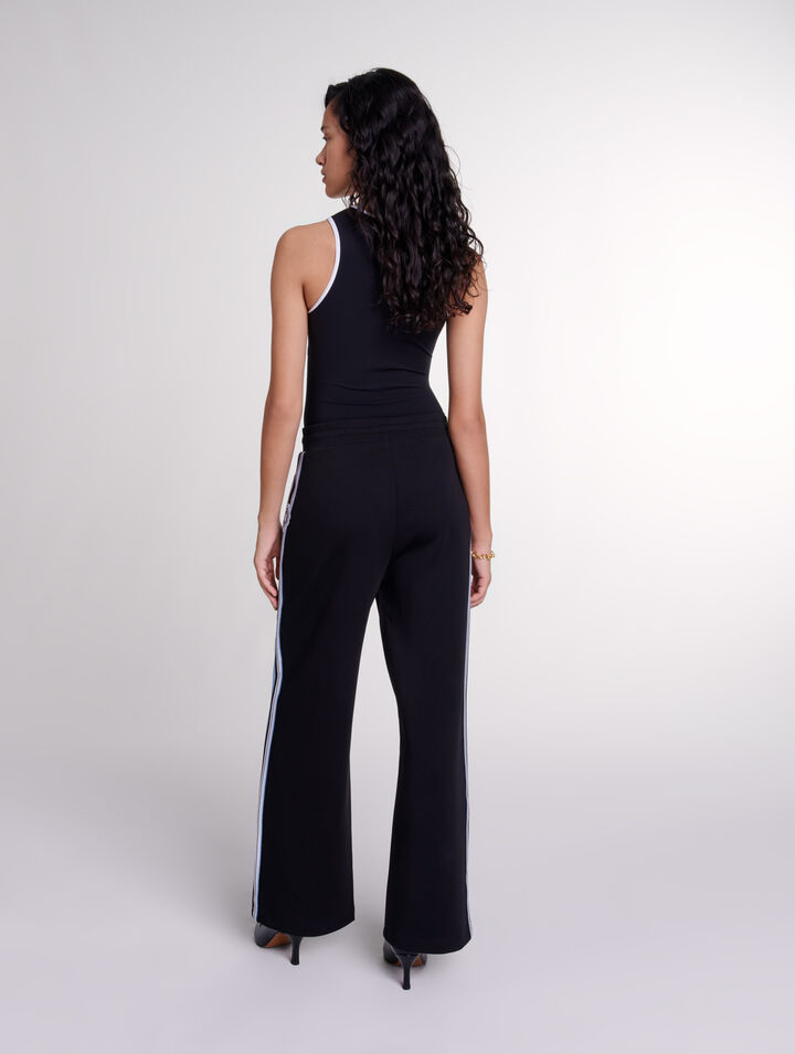 Pantalón de jogging ancho con rayas