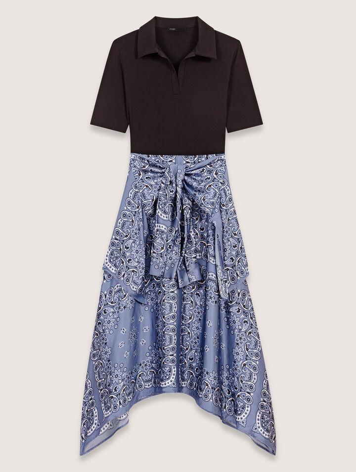 Vestido estampado trampantojo