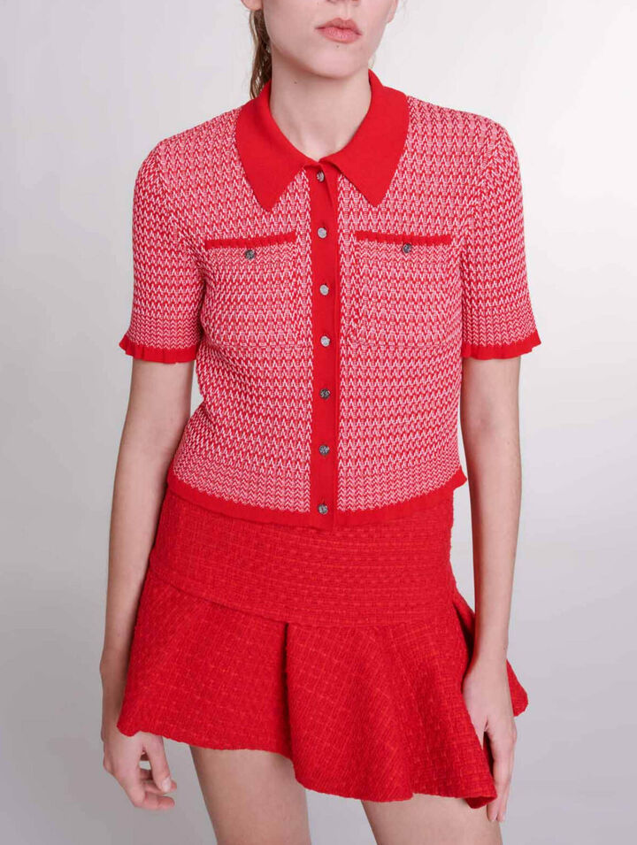 Minifalda en tweed asimétrica