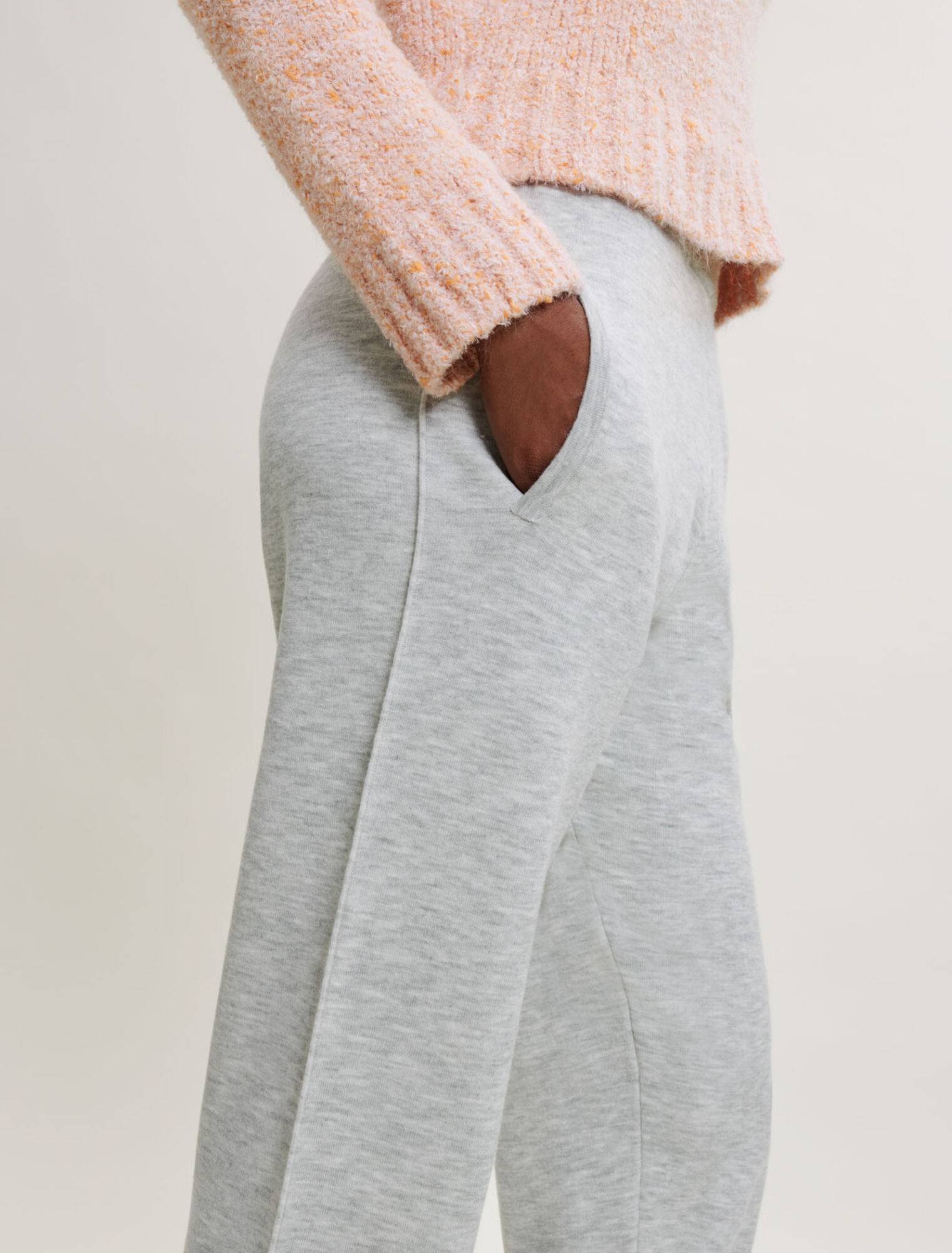 Pantalón jogging de punto jaspeado