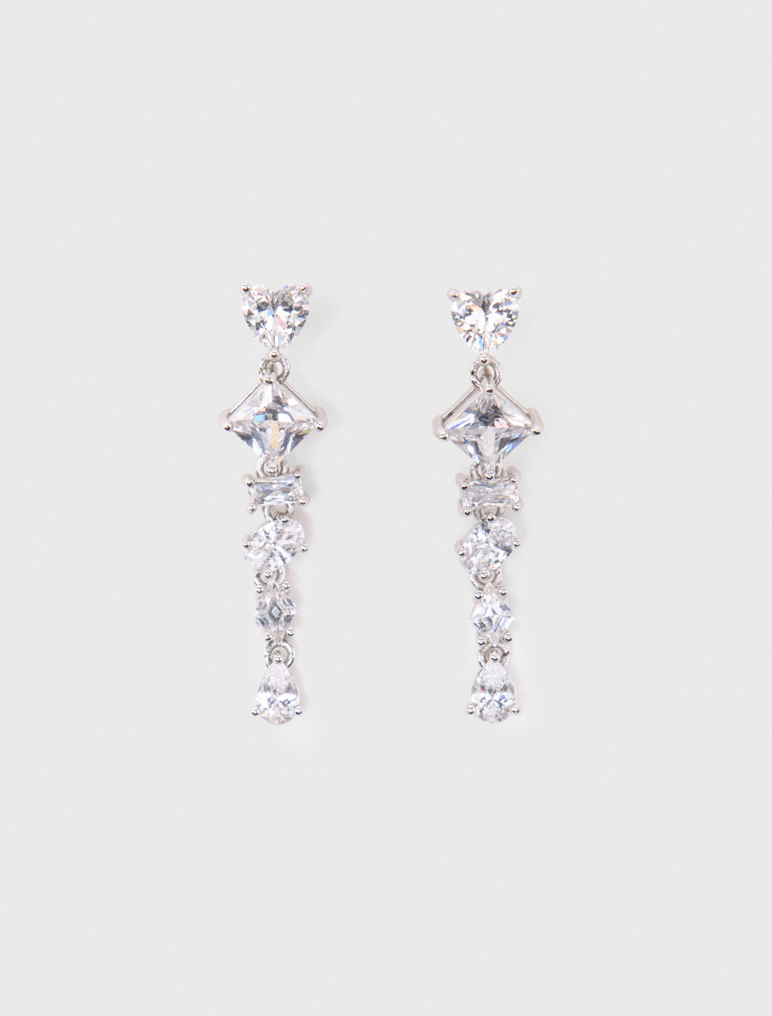 Pendientes de corazón con strass