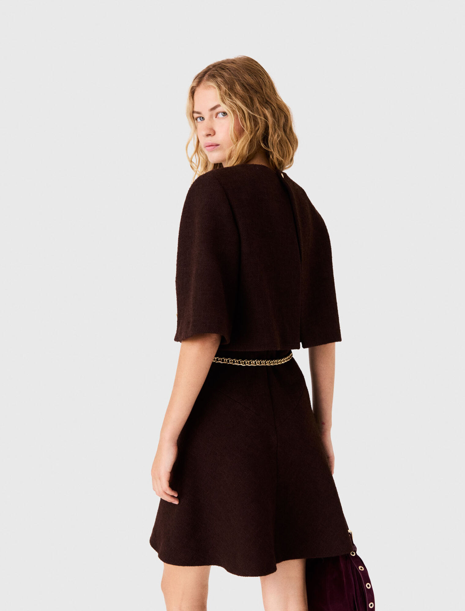 Vestido capa 2 en 1 de tweed
