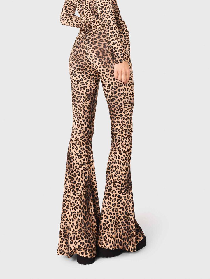 Legging acampanado de leopardo