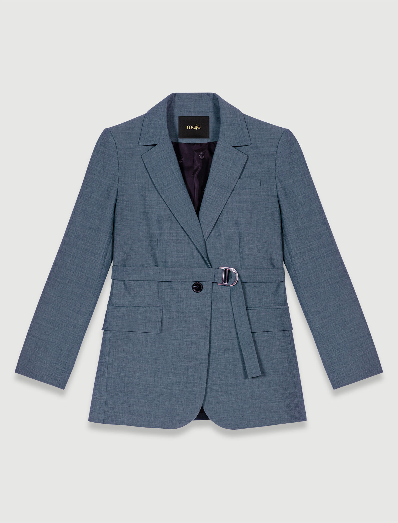 Chaqueta de traje con cinturón