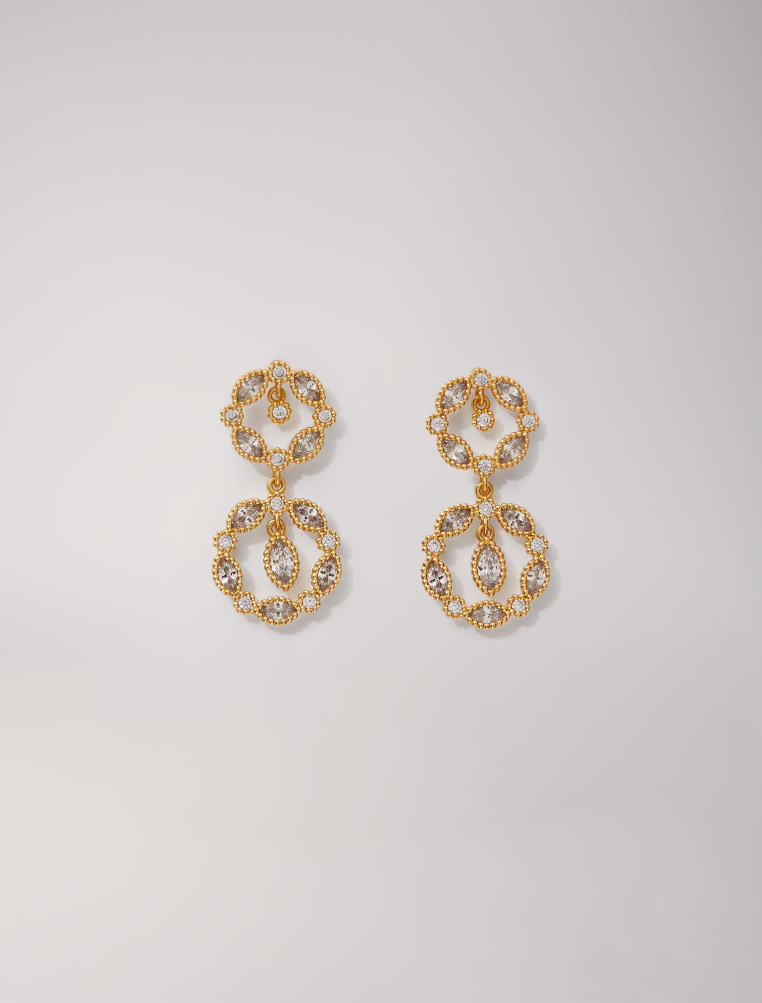 Pendientes largos con brillantes