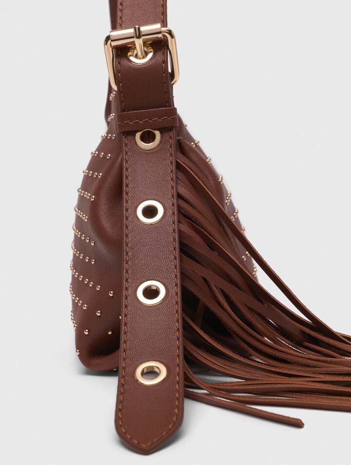 Bolso Miss M mini de cuero y tachas