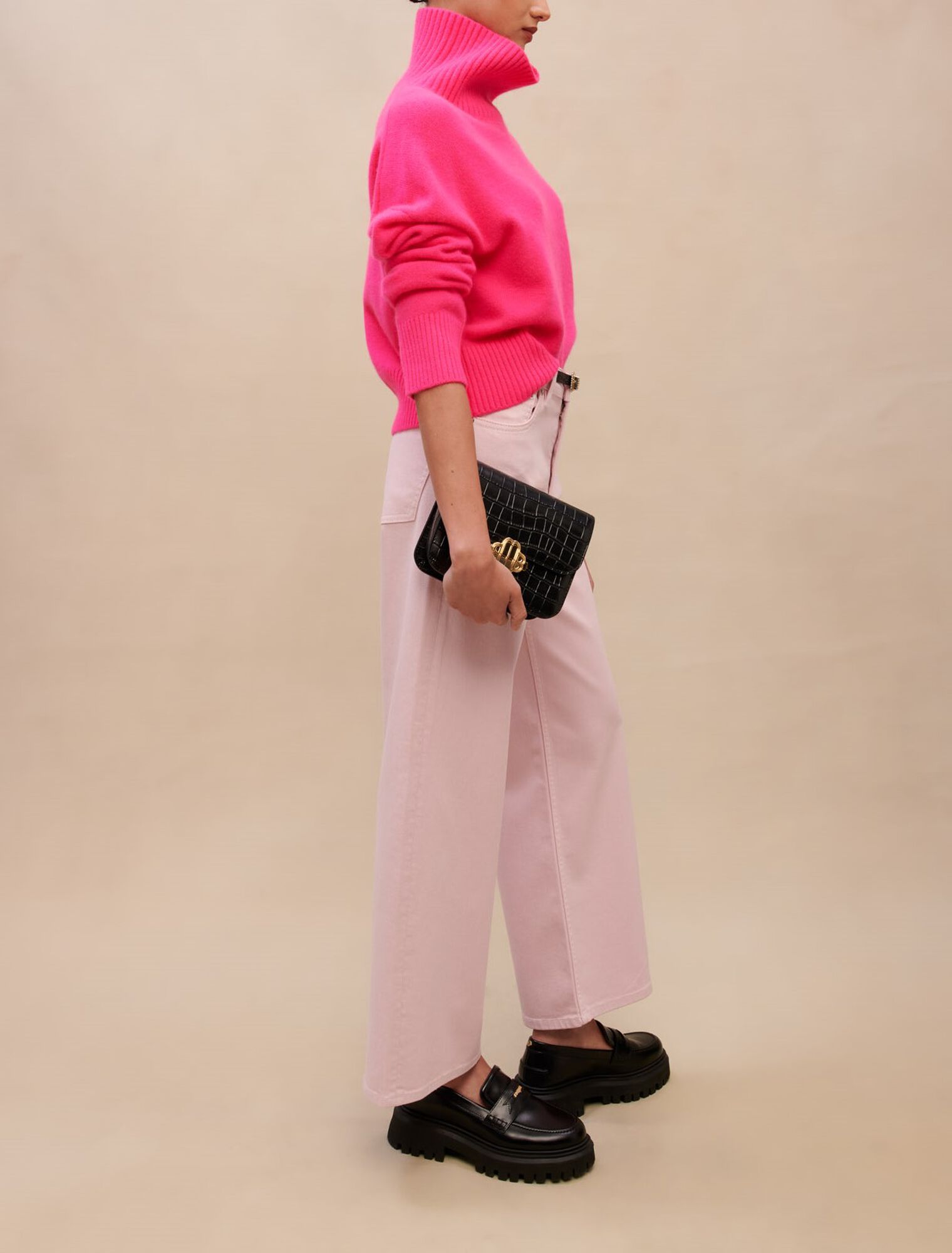 Jersey de cachemira con cuello alto