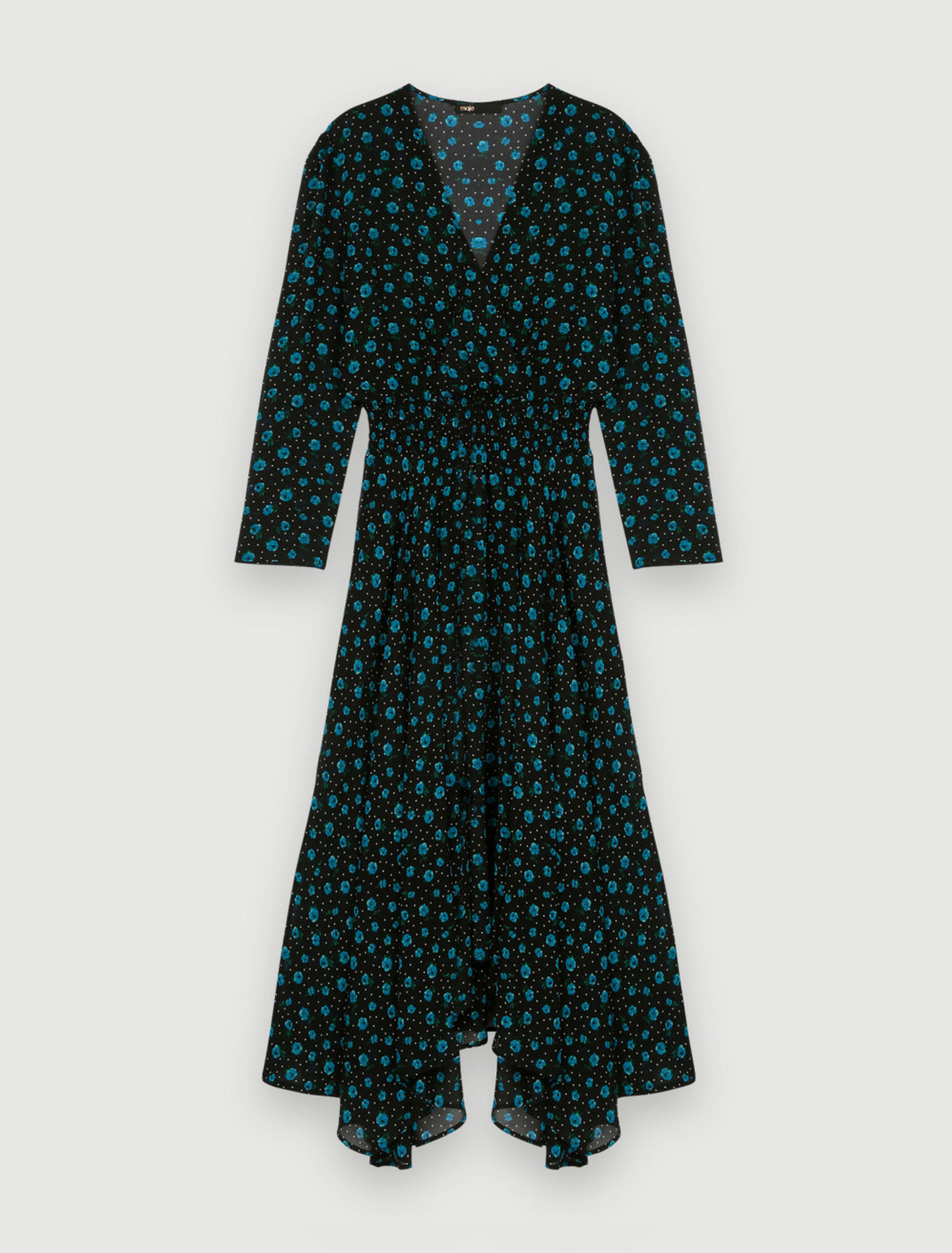 Vestido de gasa con estampado