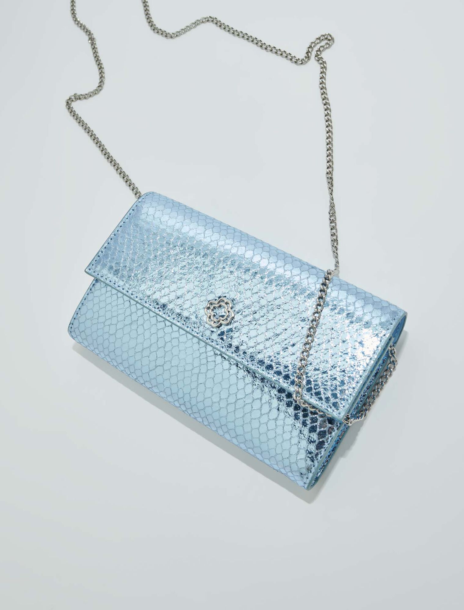 Cartera de piel estampado pitón