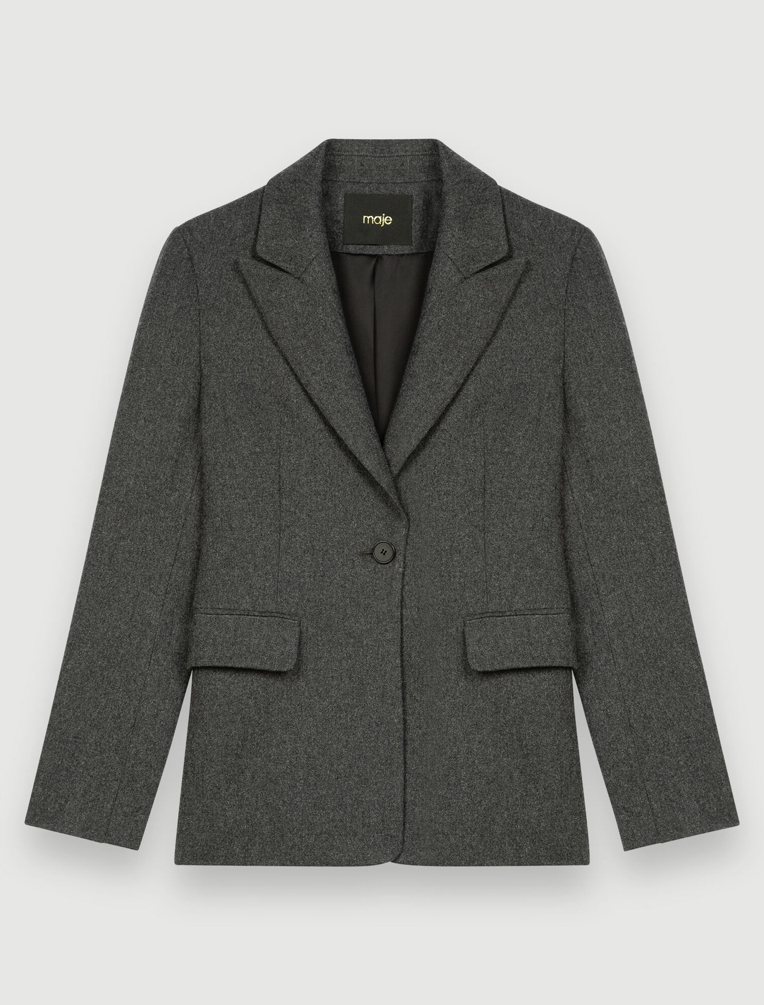 Chaqueta de franela gris