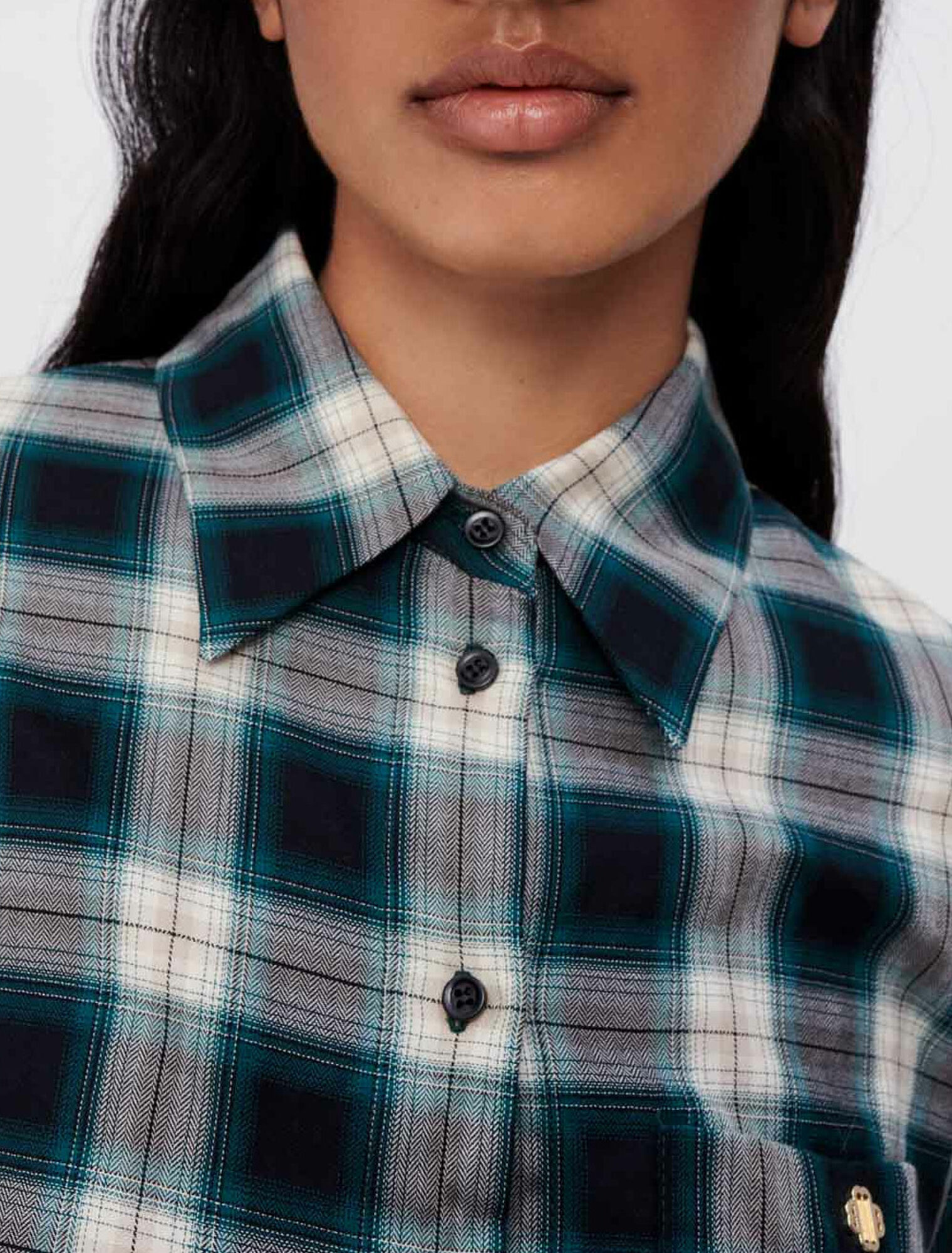 Camisa de cuadros de algodón