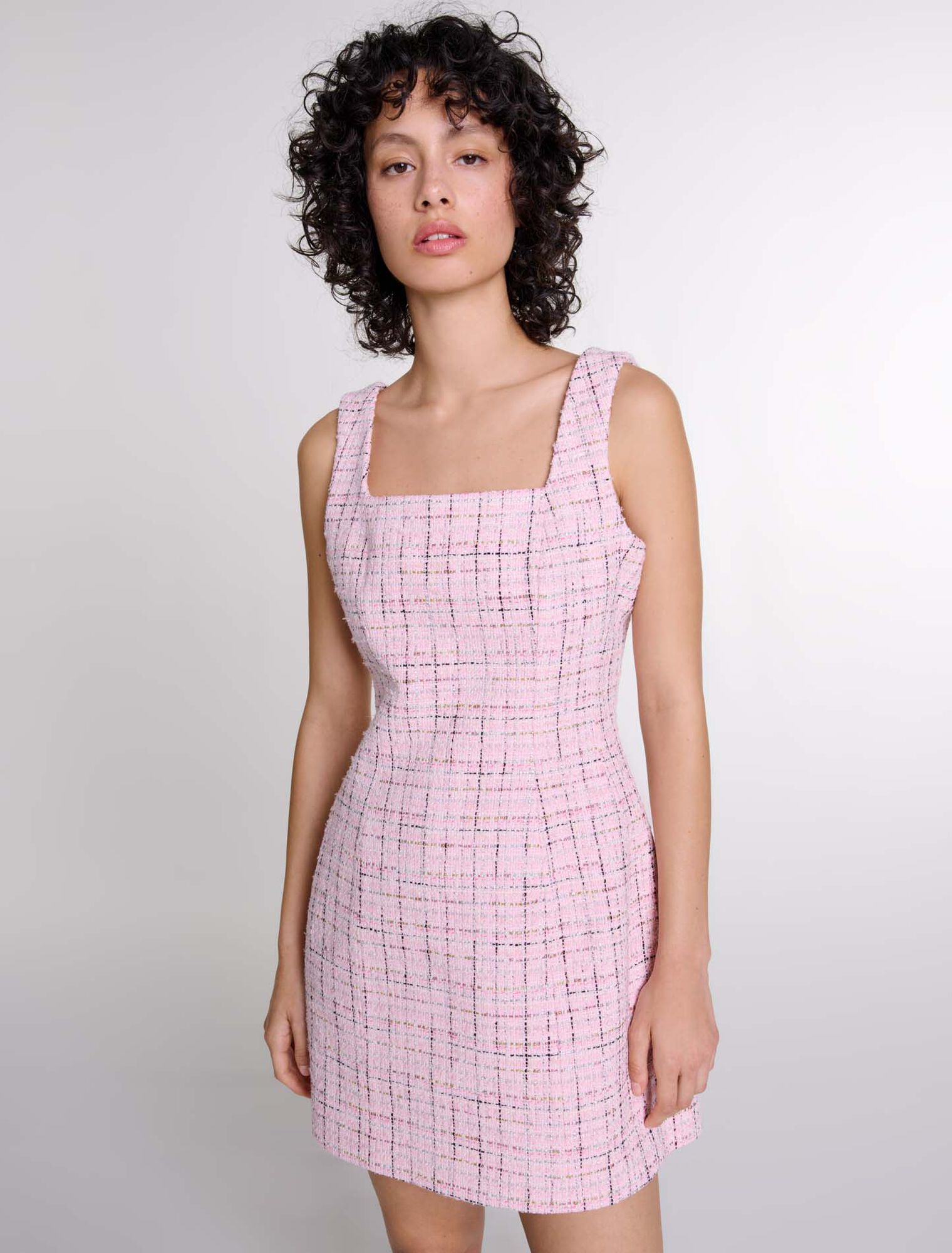 Vestido sin mangas de tweed