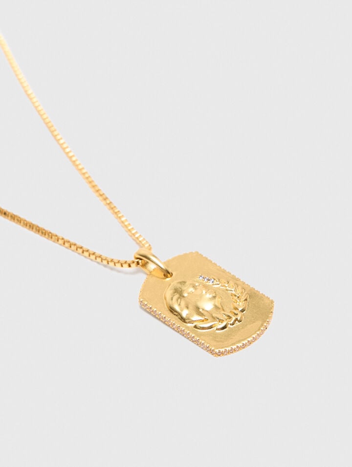 Collar placa signo del zodiaco