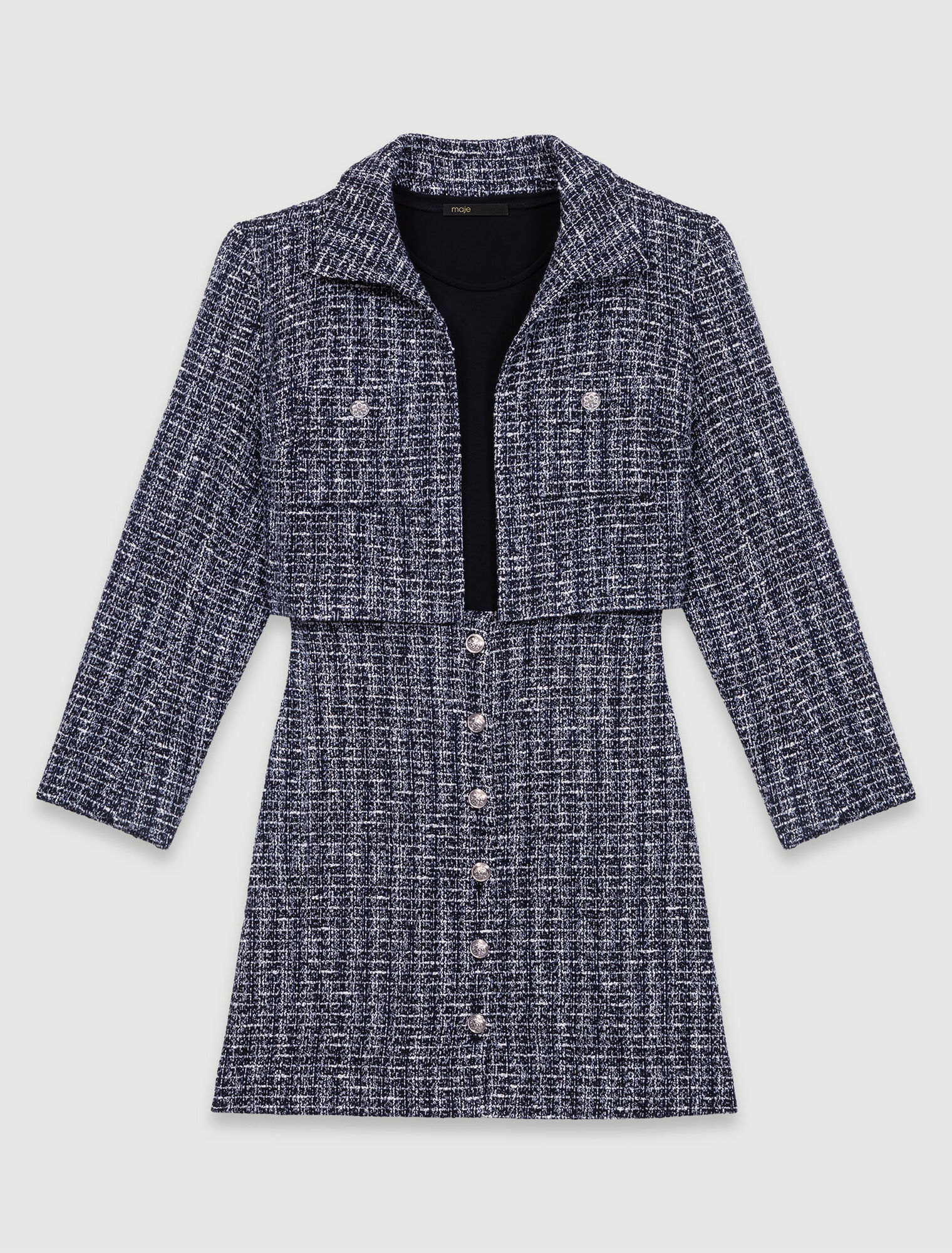 Vestido 2 en 1 de tweed