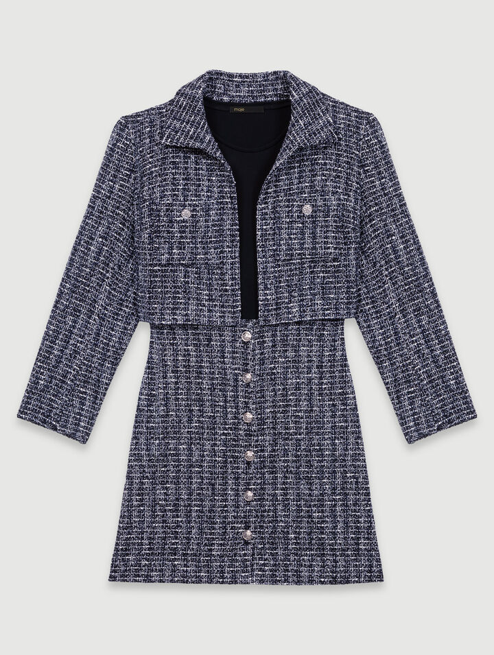 Vestido 2 en 1 de tweed