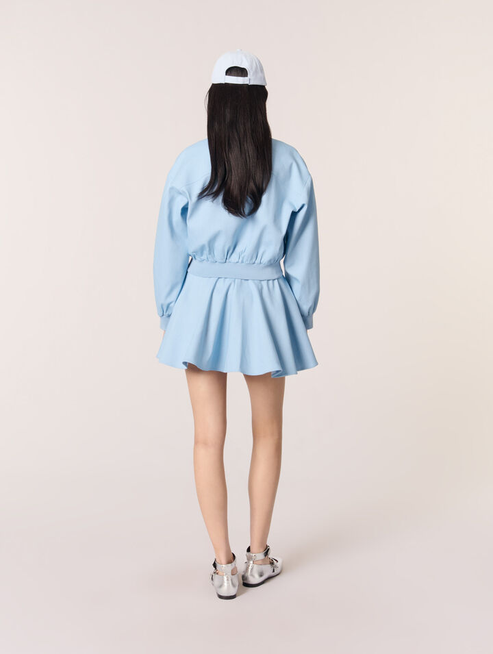 Cazadora bomber corta de denim