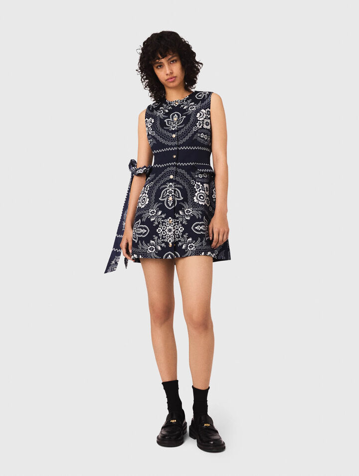 Vestido recto estampado