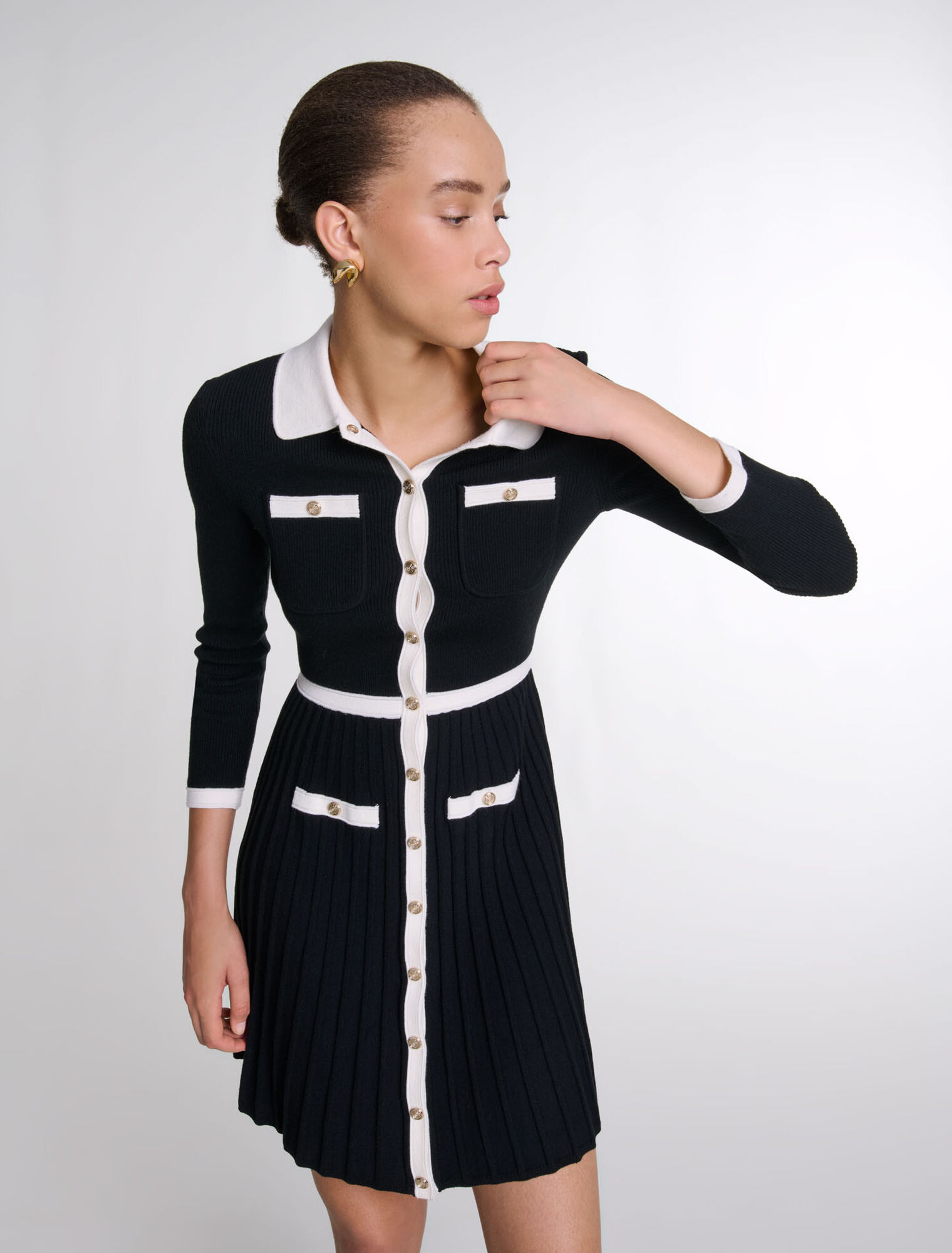 Vestido corto de punto