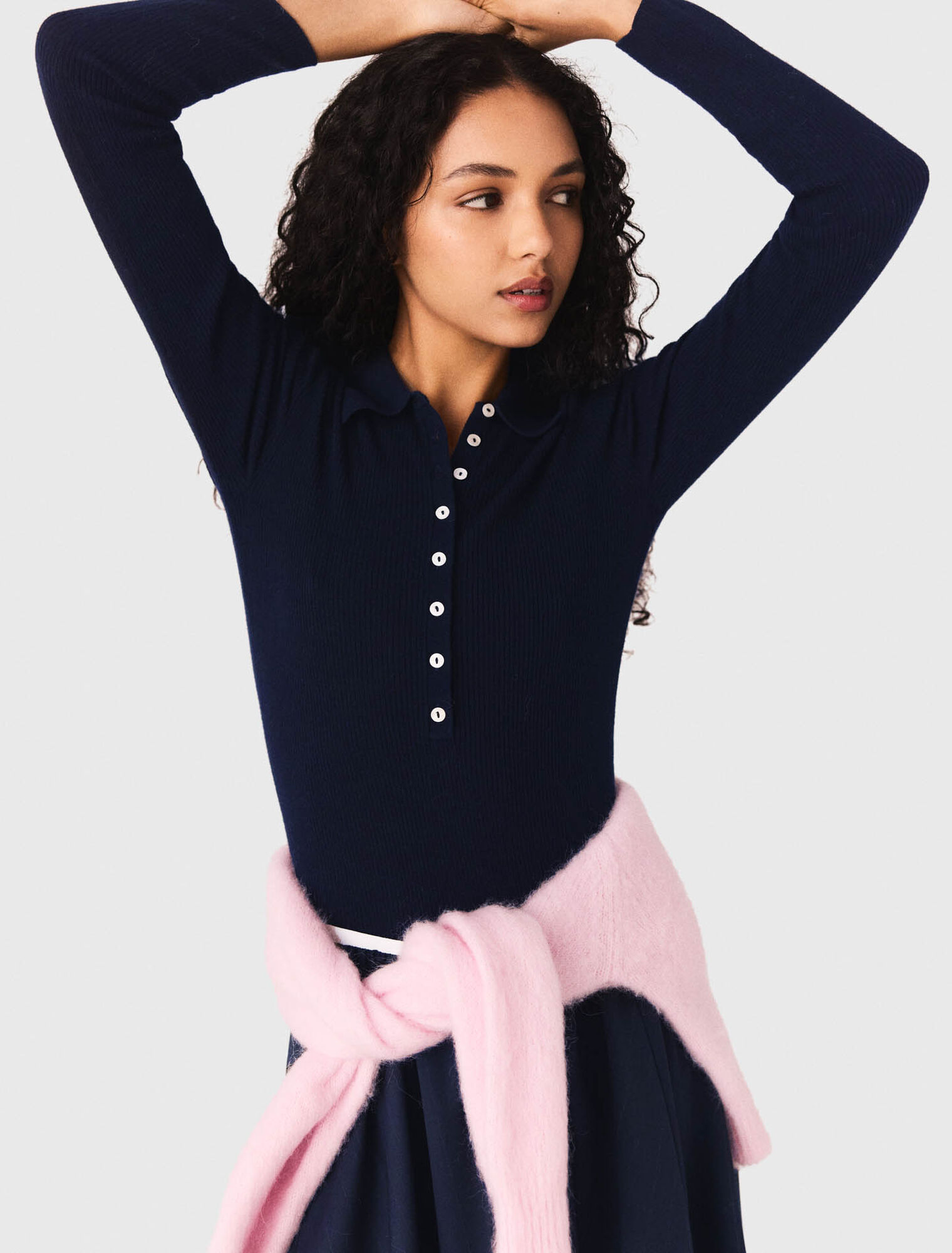 Jersey de canal&eacute; cuello polo