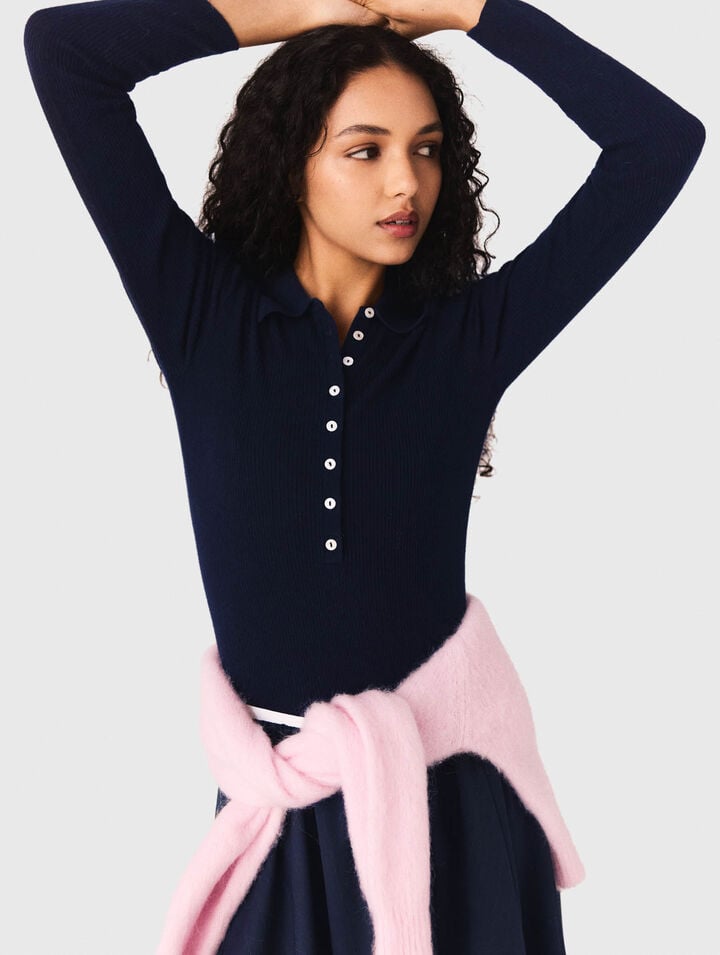 Jersey de canal&eacute; cuello polo