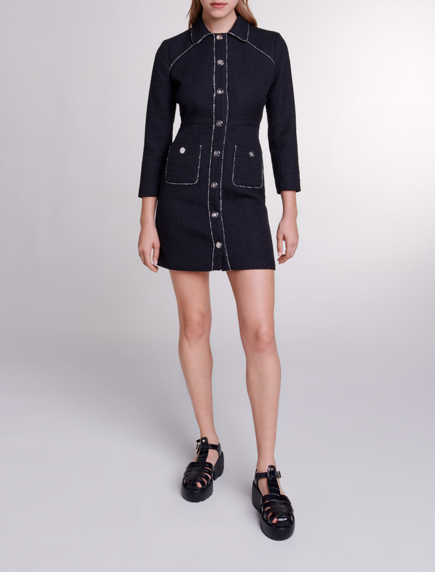 Vestido corto de tweed