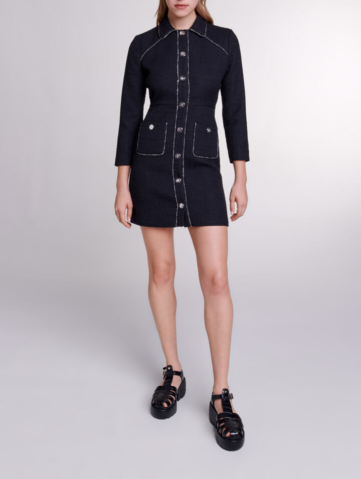Vestido corto de tweed