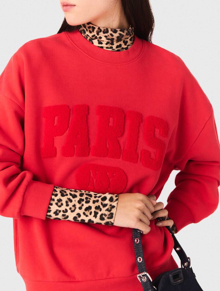 Sudadera con letras PARIS NY
