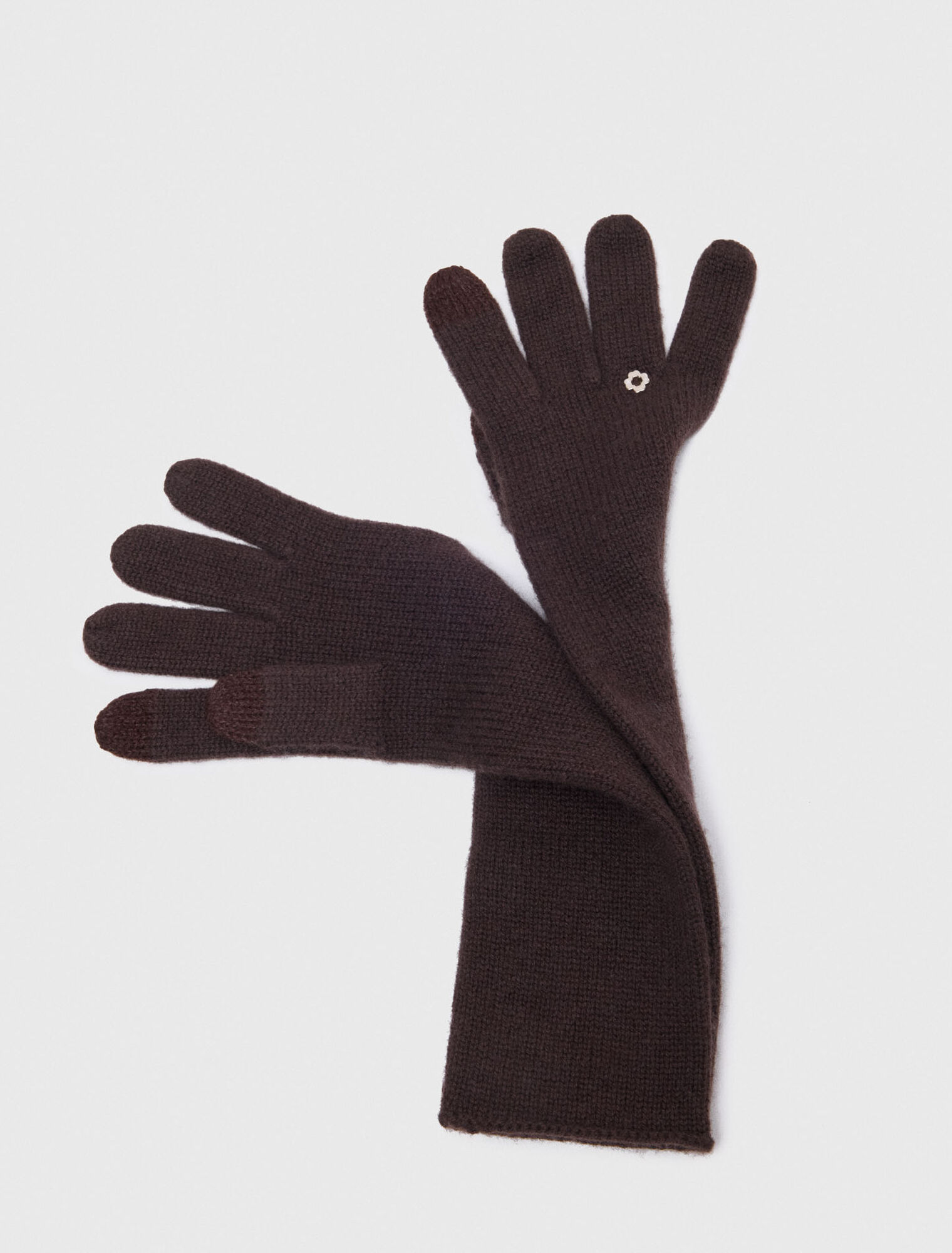 Guantes largos de lana y cachemira