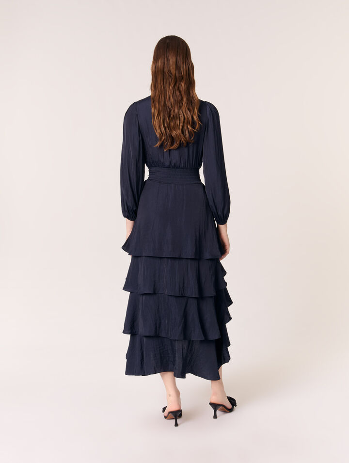 Vestido largo con volantes