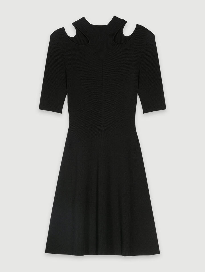 Vestido corto calado
