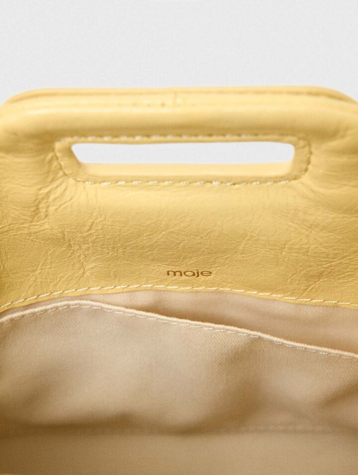 Miss M mini cuero craquelado mate