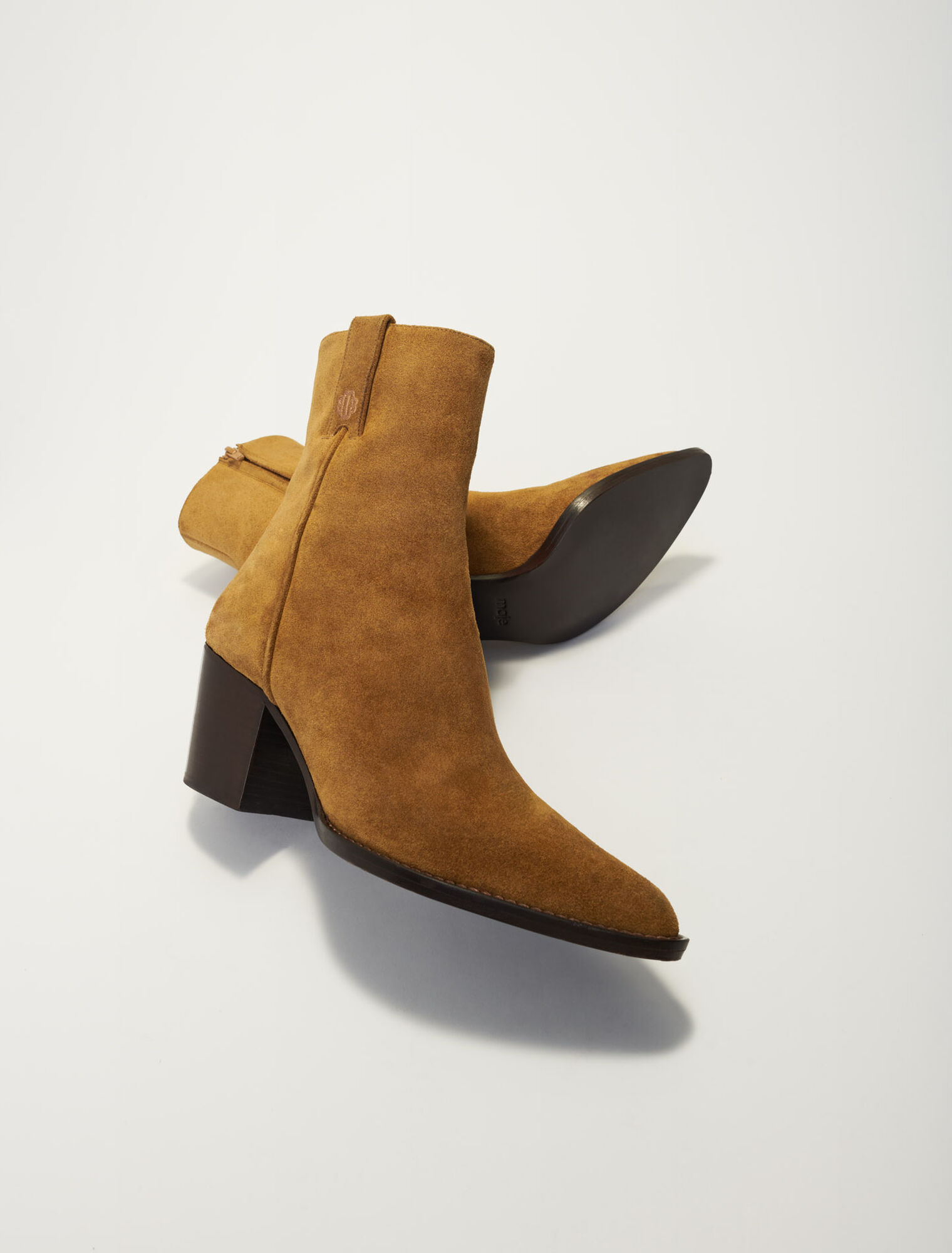 Botas de piel de ante camel