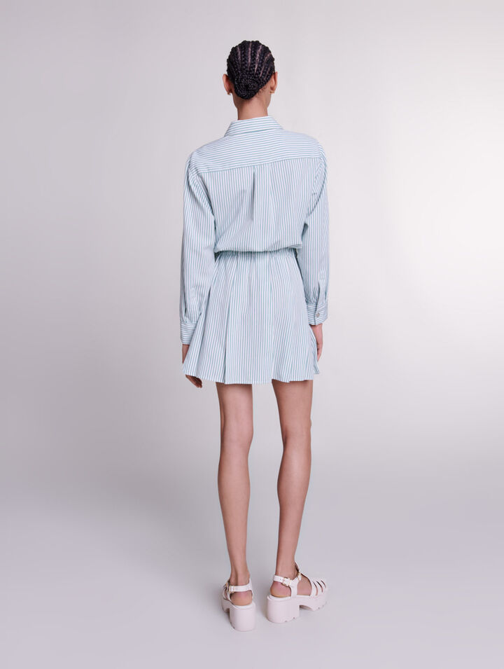 Vestido camisero de rayas
