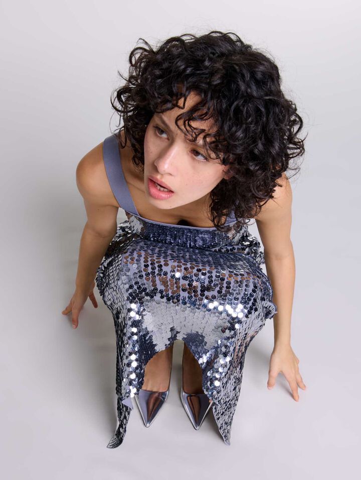Top con detalle de lentejuelas