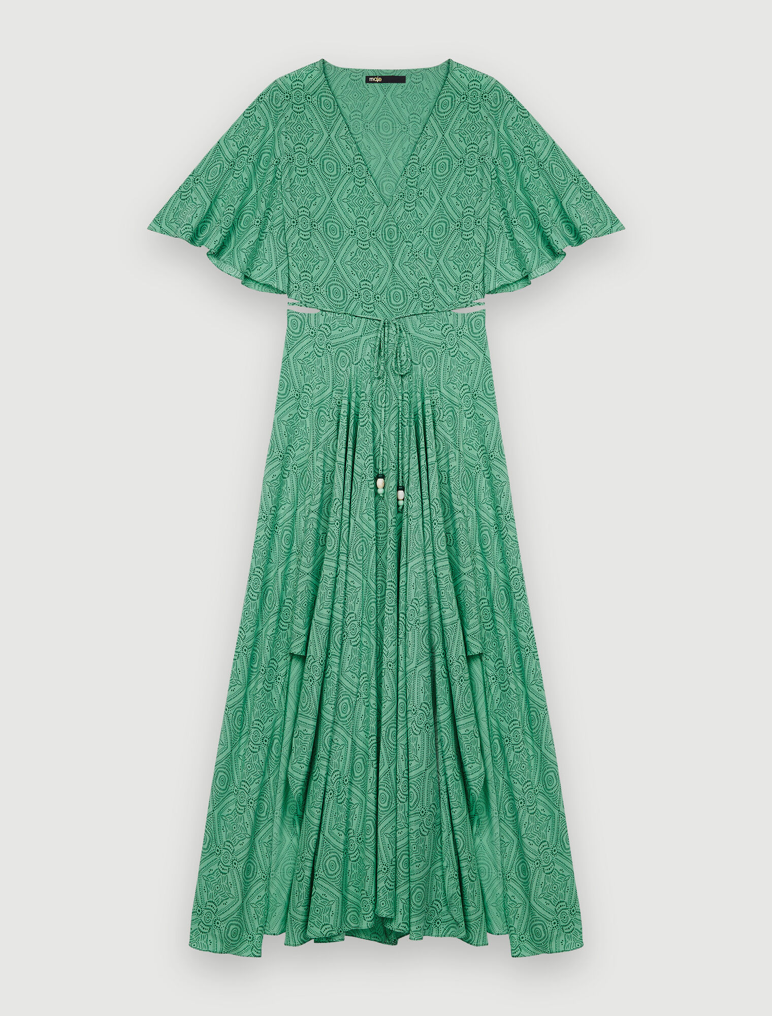 Vestido pañuelo estampado fluido