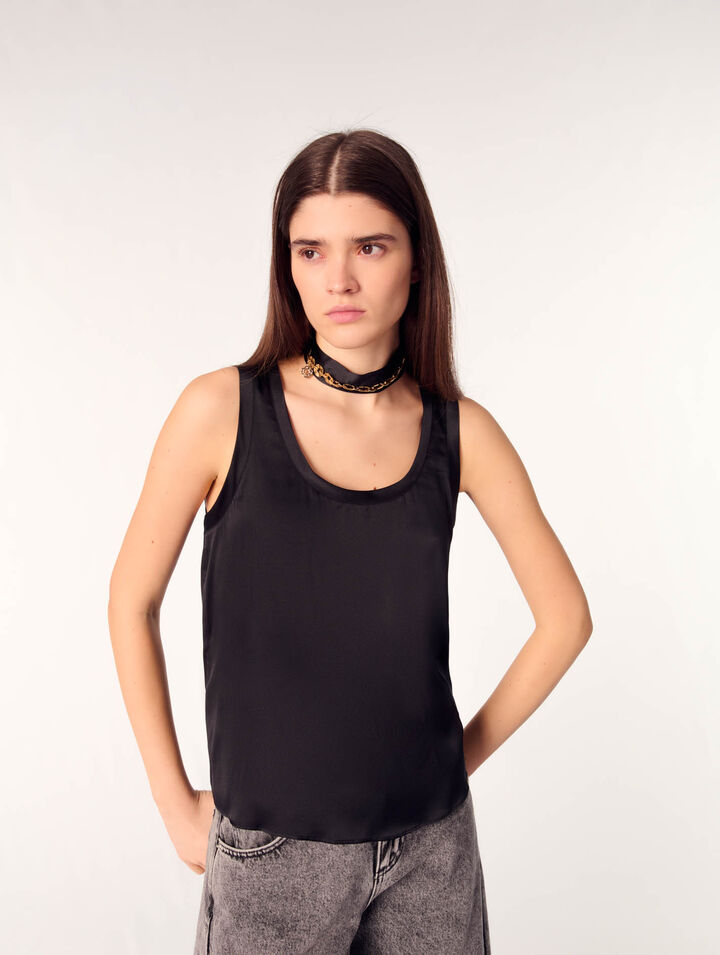 Camiseta de tirantes de seda