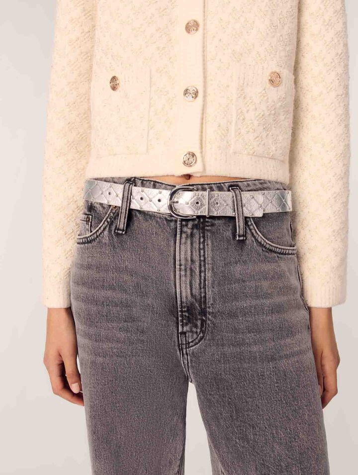 Cárdigan corto efecto tweed