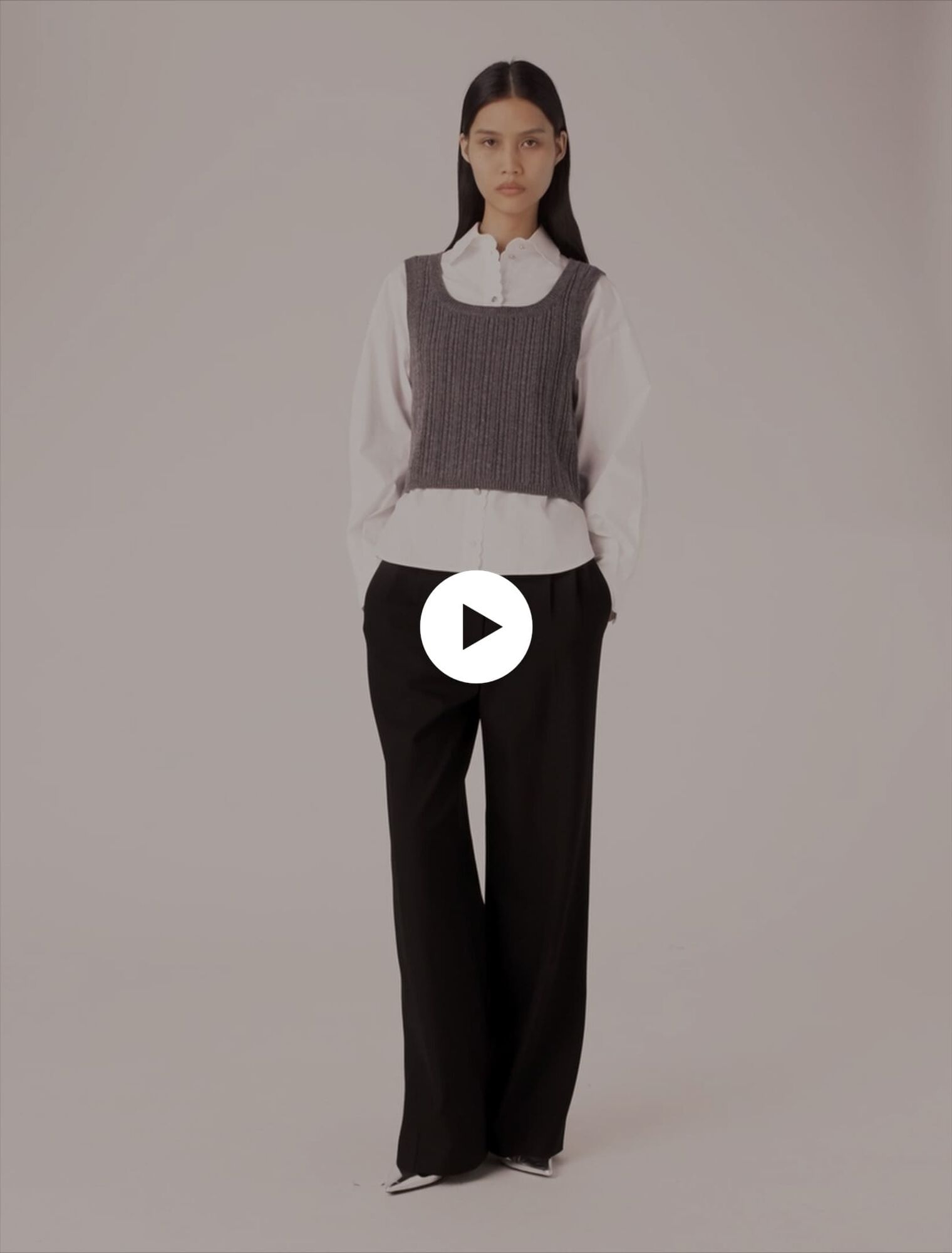 Pantalón de traje ancho