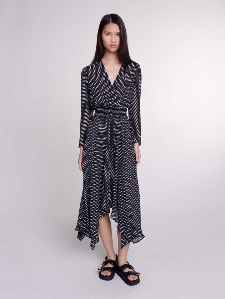 Vestido midi de lunares